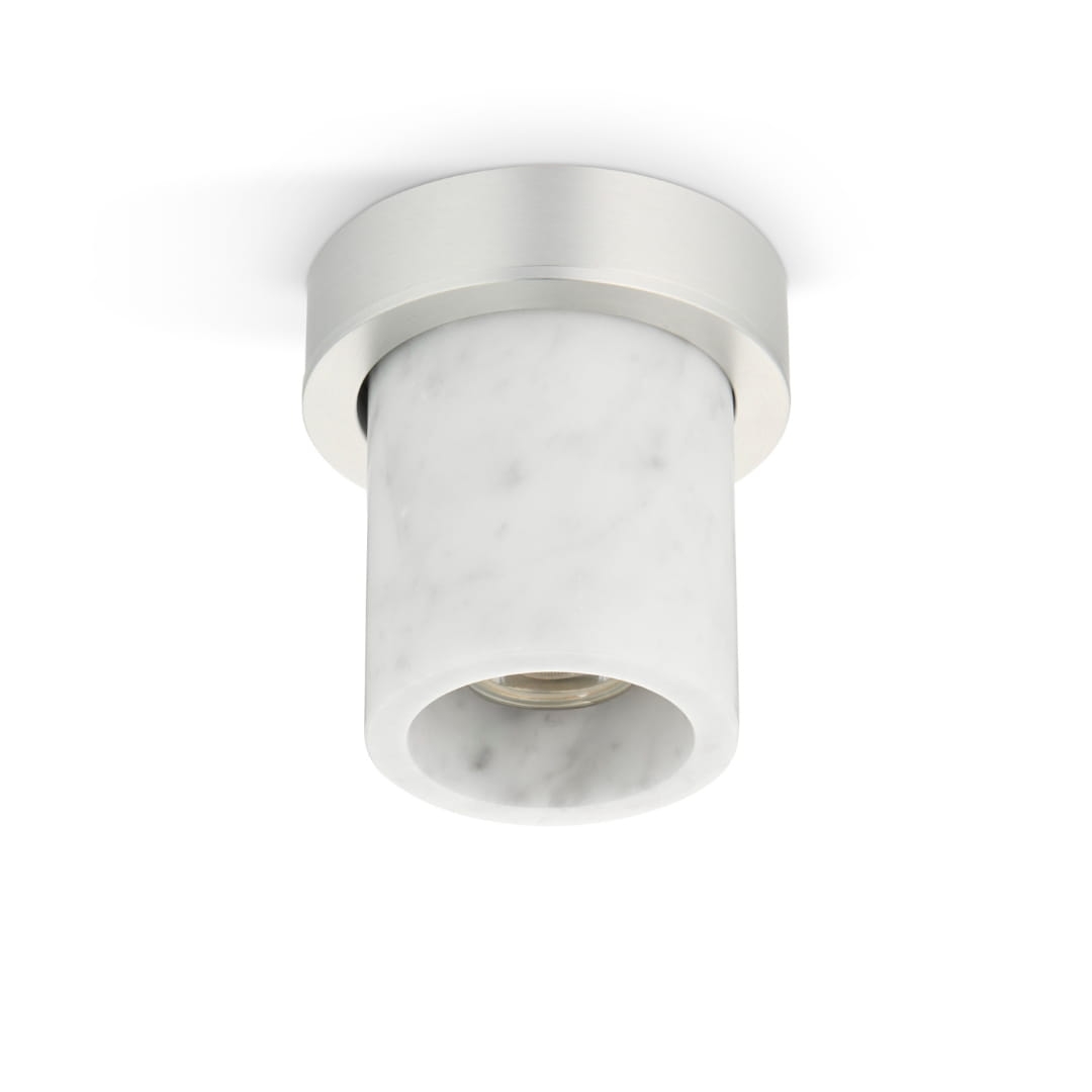 Miss Marble Loftspot Carrara / Børstet Sølv - Design By Us