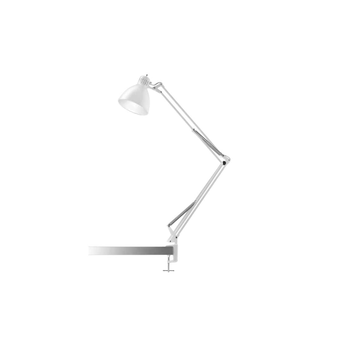 Archi T1 Junior Bordlampe med klemme Mat Hvid - Nordic Living
