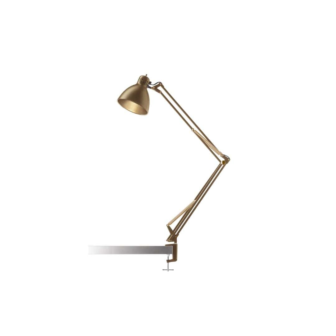 8: Archi T1 Junior Bordlampe med klemme Messing - Nordic Living