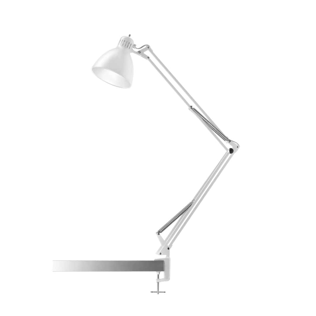 #2 - Archi T2 Bordlampe med klemme Mat Hvid - Nordic Living