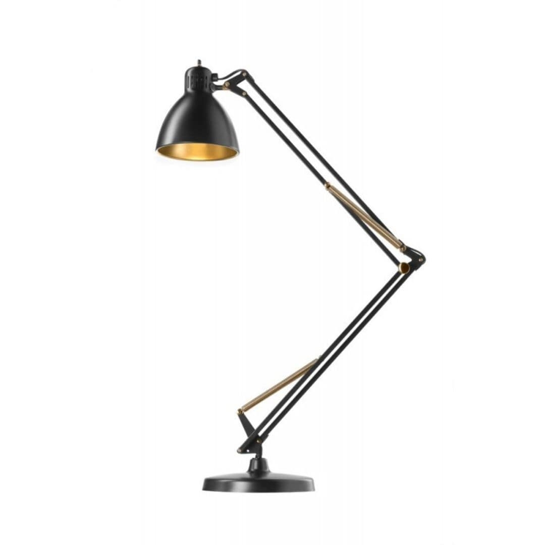 Se Archi T2 Bordlampe på base Sort/Guld - Nordic Living hos Luxlight.dk