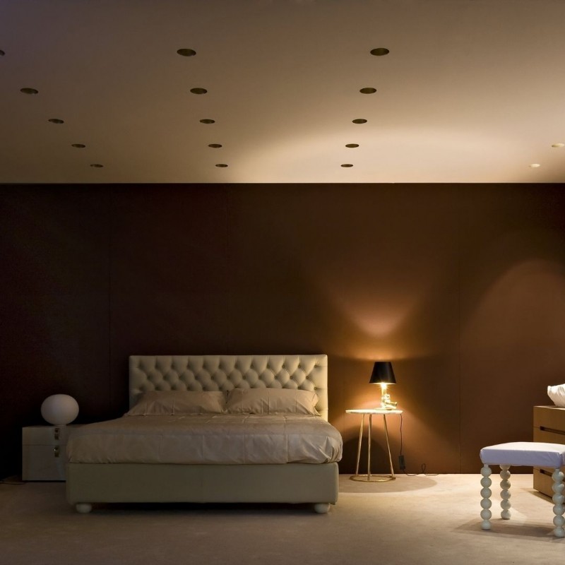 Kap80SurfaceRoundMainsDimmingOpticFloodSortGuldFlos-01