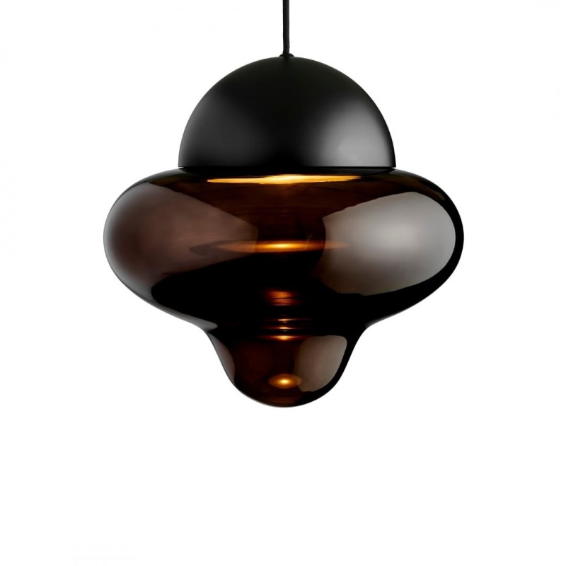 NuttyPendelXLBrownGlassBlackDomeDesignByUs-31