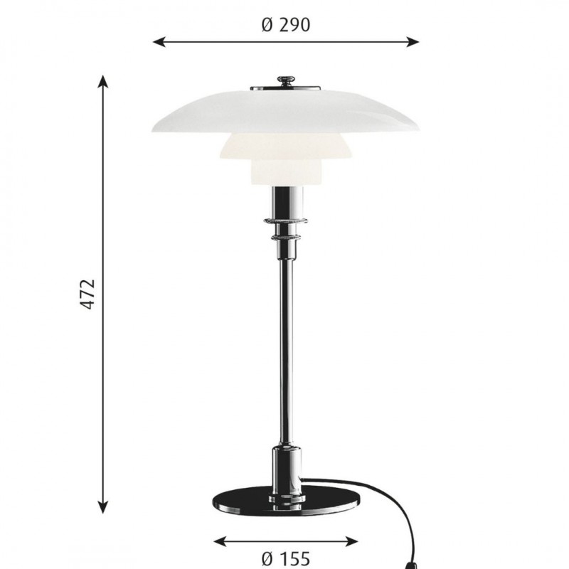 PH32BordlampeHjglansforkrometFlotudstillingsmodelioriginalemballageLouisPoulsen-01