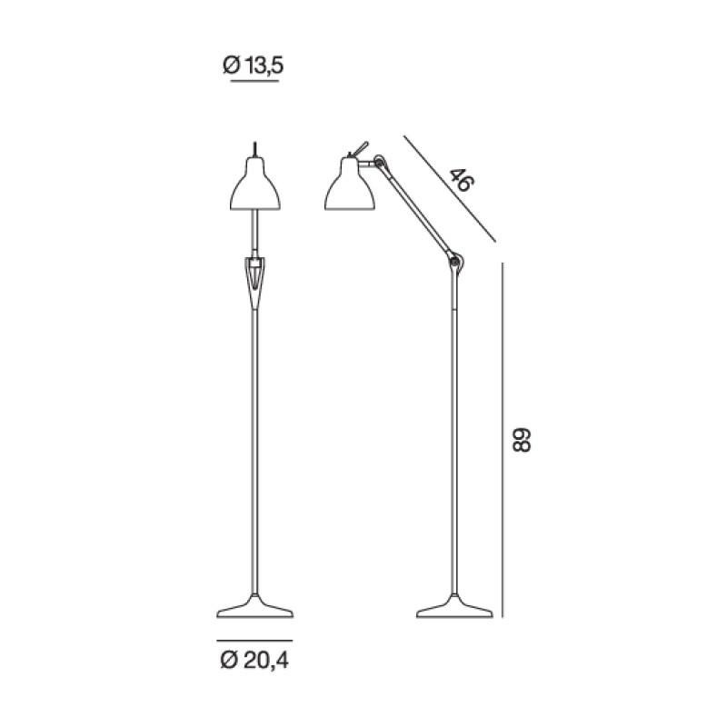 LuxyF1GulvlampeMatSortMatHvidSkrmOutletAfhentesiOdenseRotaliana-01