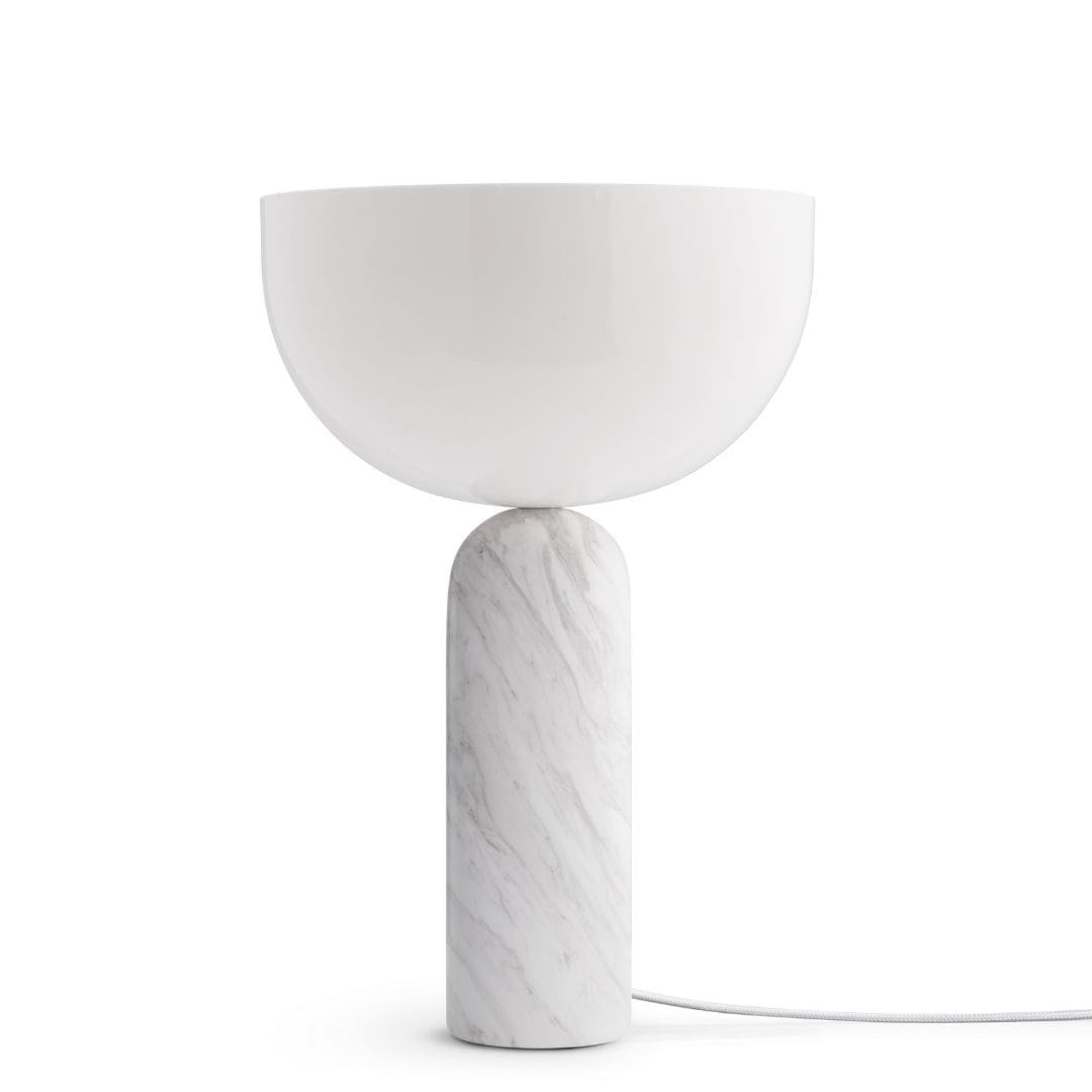 Se Kizu Bordlampe Hvid Marmor Large - New Works hos Luxlight.dk