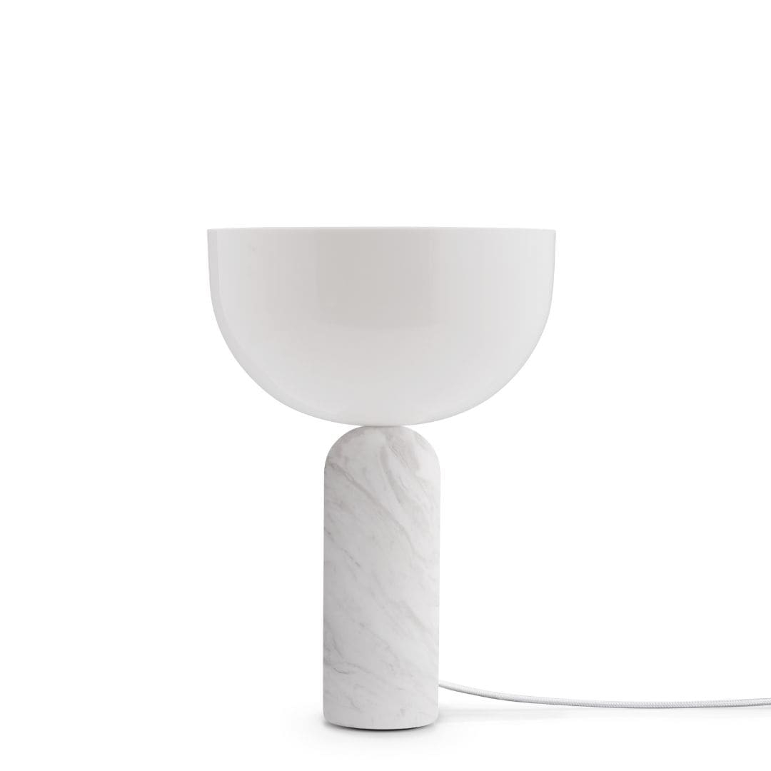 Se Kizu Bordlampe Hvid Marmor Small - New Works hos Luxlight.dk