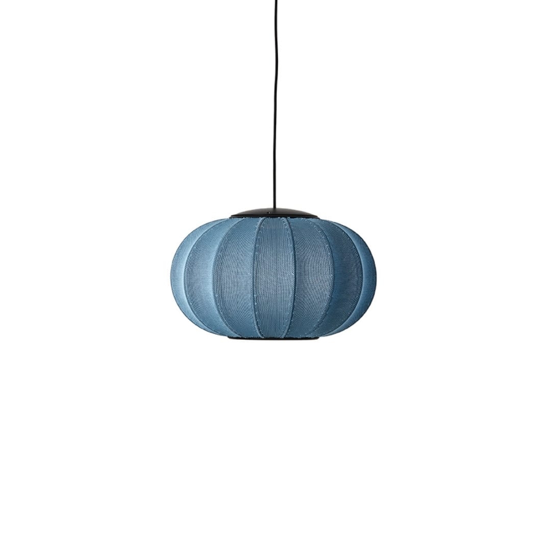 Billede af Knit-Wit Ø45 LED Oval Pendel Blue Stone - Made By Hand