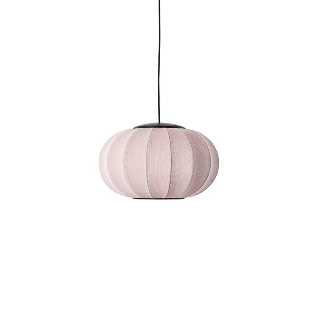 Knit-Wit Ø45 LED Oval Pendel Light Pink - Made By Hand