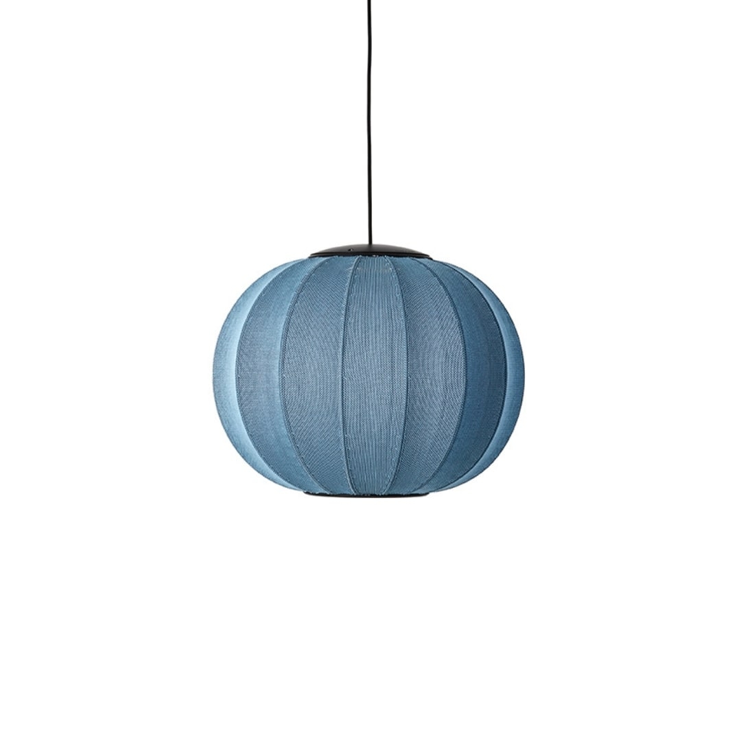 Billede af Knit-Wit Ø45 LED Round Pendel Blue Stone - Made By Hand