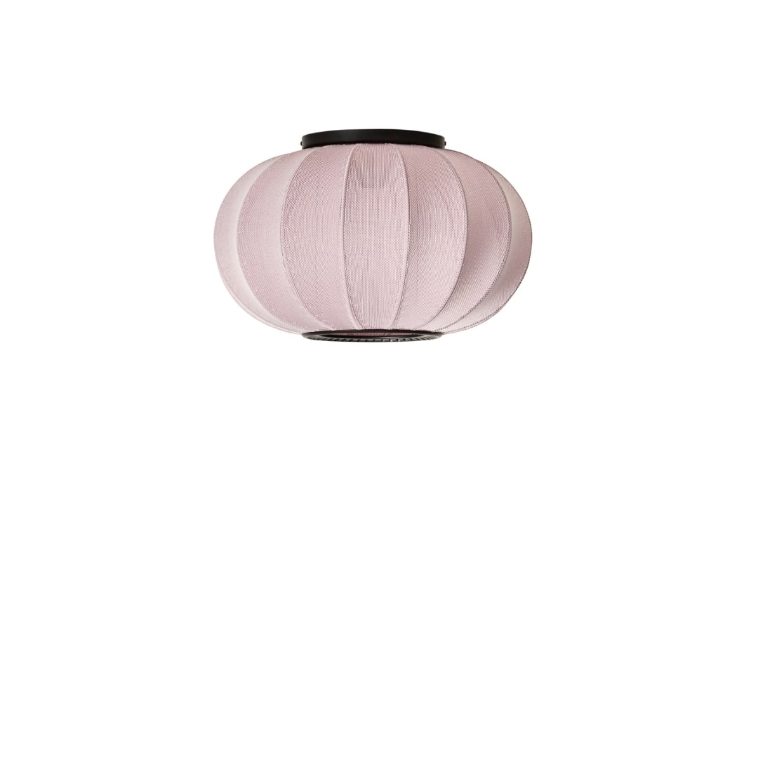 Knit-Wit Ø45 Oval Loftlampe Light Pink - Made by Hand