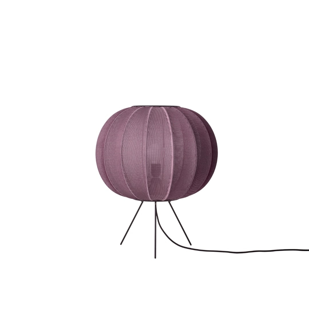 Se Knit-Wit 45 Round Gulvlampe Low Burgundy Rød - Made by Hand hos Luxlight.dk