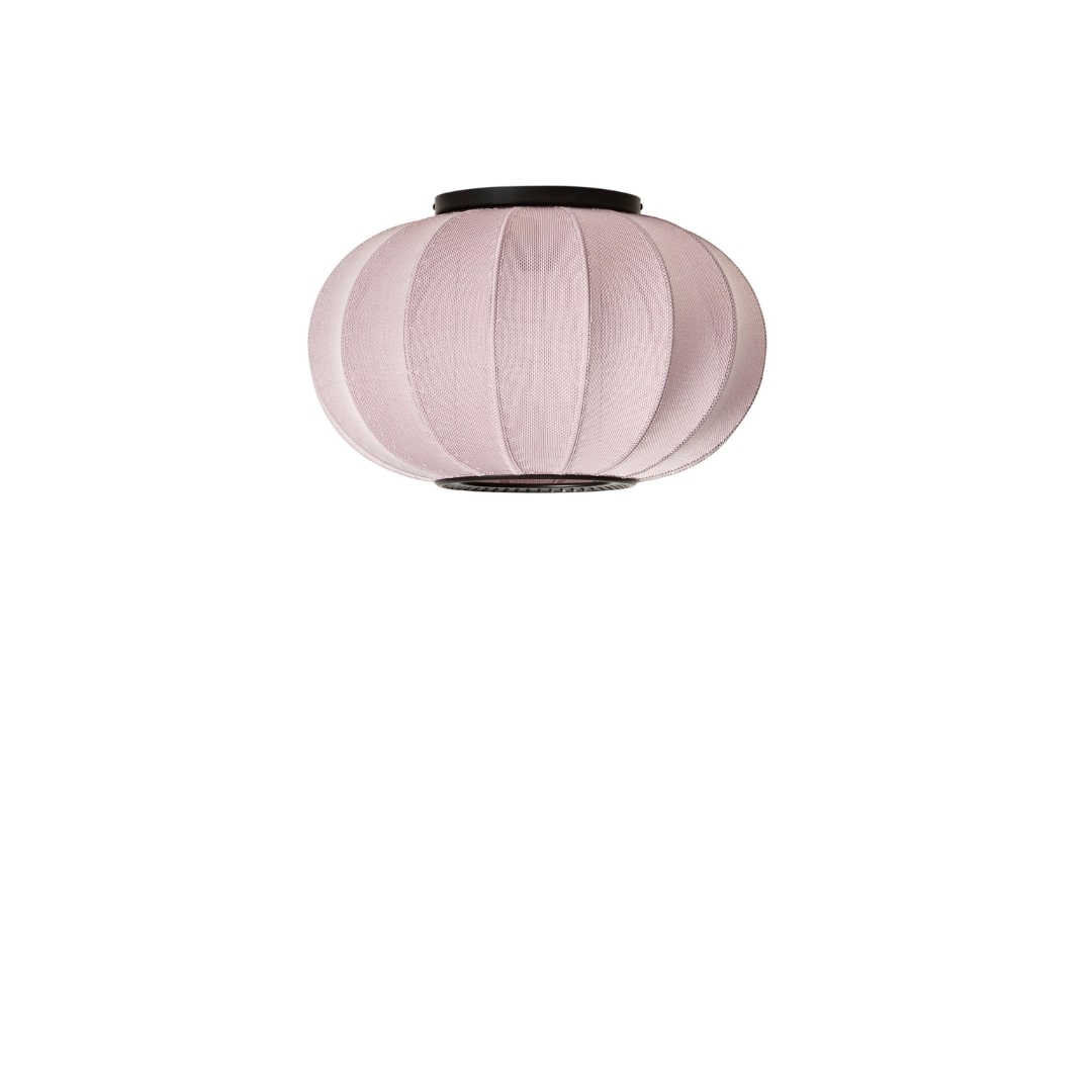 Knit-Wit Ø45 Rund Loftlampe Light Pink  - Made by Hand