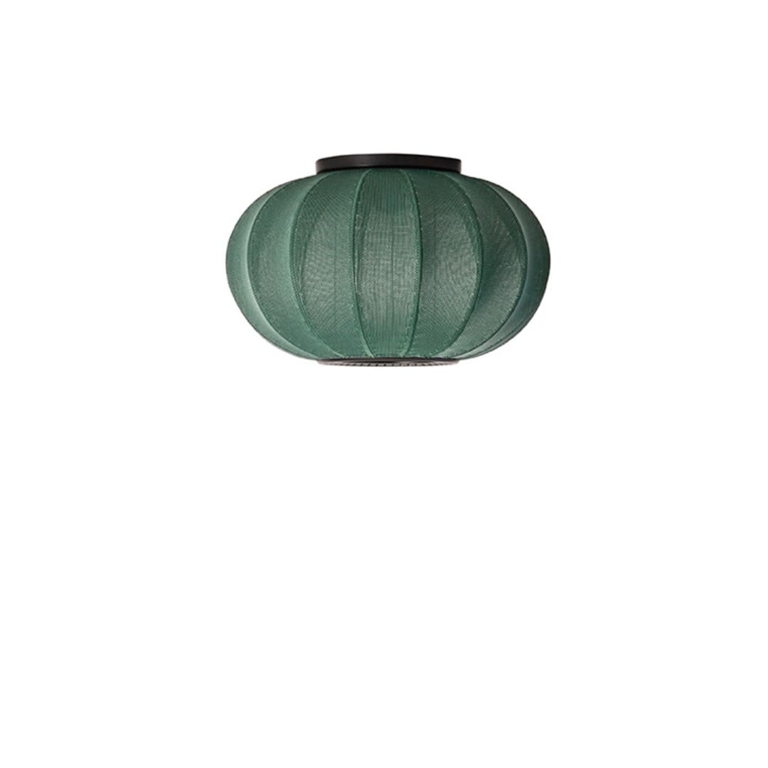 Knit-Wit Ø45 Rund Loftlampe Tweed Green  - Made by Hand