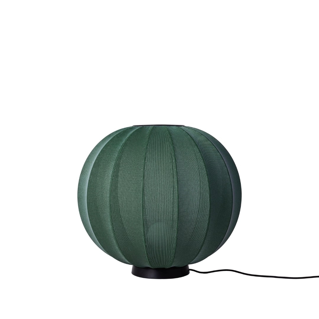 Se Knit-Wit Ø60 Round Gulvlampe Tweed Green - Made by Hand hos Luxlight.dk