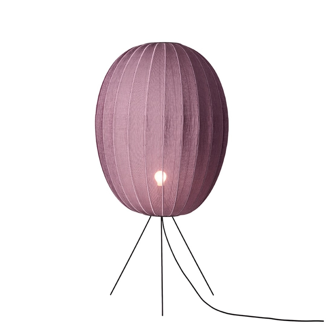Billede af Knit-Wit 65 High Oval Gulvlampe Medium Burgundy Rød - Made by Hand