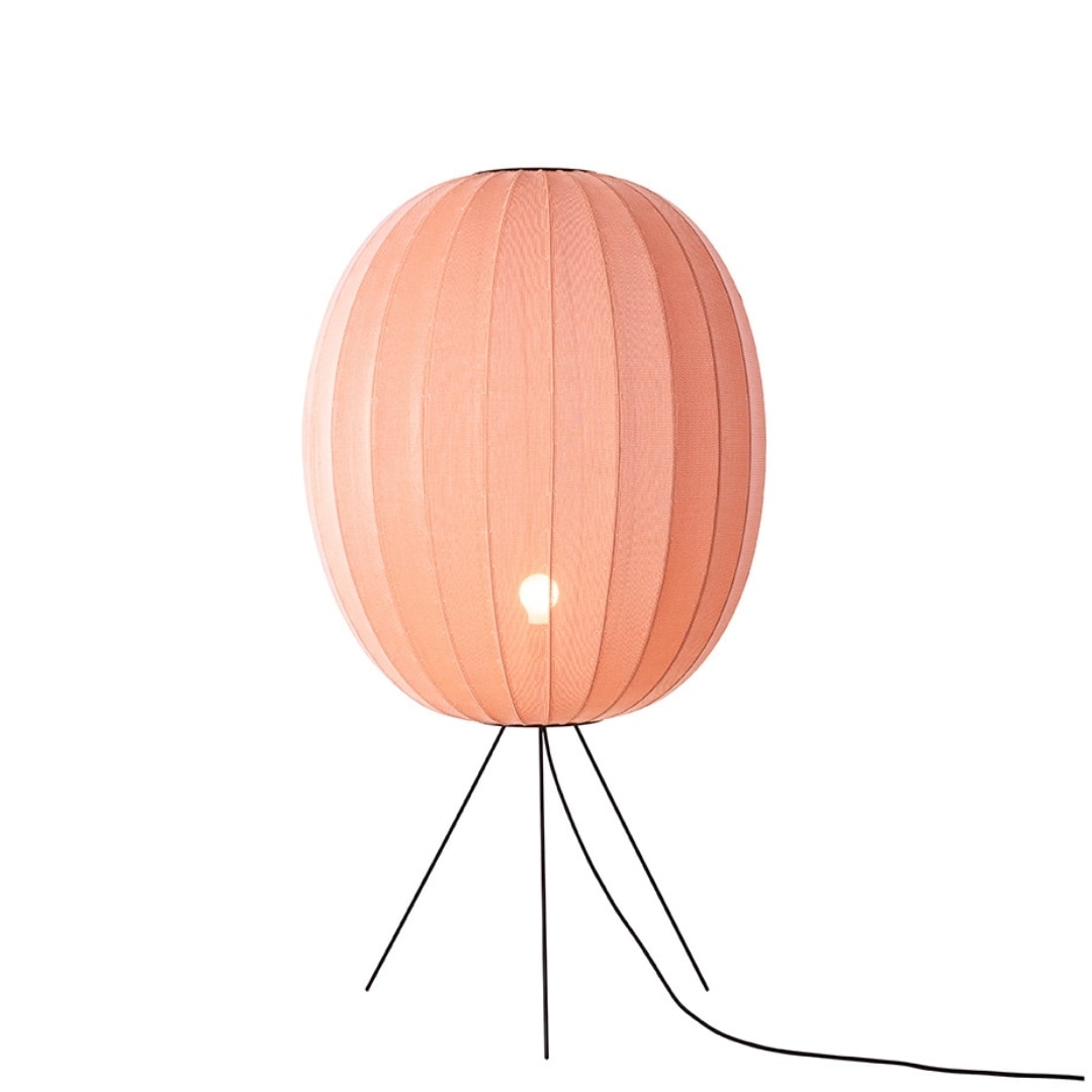 Se Knit-Wit 65 High Oval Gulvlampe Medium Coral - Made by Hand hos Luxlight.dk