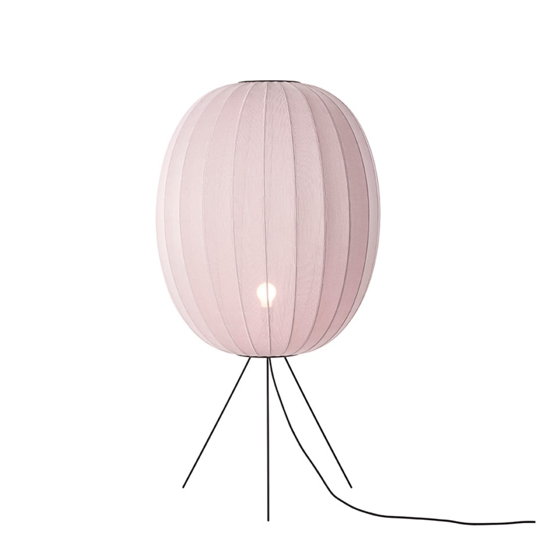 Se Knit-Wit 65 High Oval Gulvlampe Medium Light Pink - Made by Hand hos Luxlight.dk