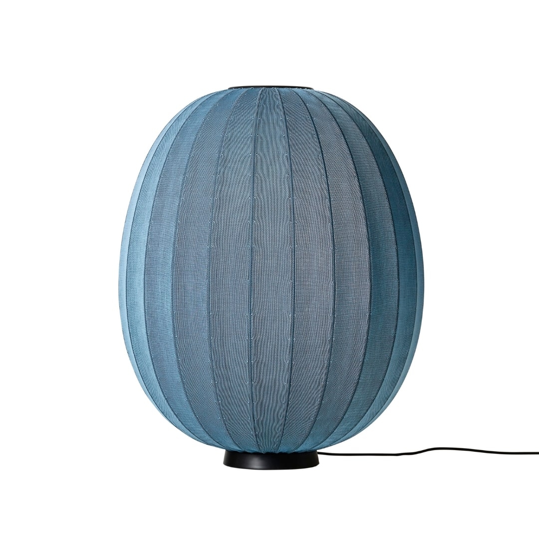 Se Knit-Wit Ø65 Round Gulvlampe Blue Stone - Made by Hand hos Luxlight.dk
