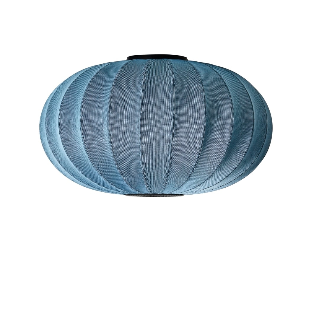 Knit-Wit Ø76 Oval Loftlampe Blue Stone - Made by Hand
