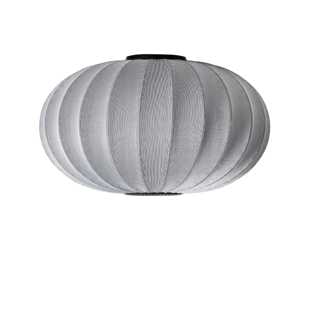 Knit-Wit Ø76 Oval Loftlampe Silver - Made by Hand