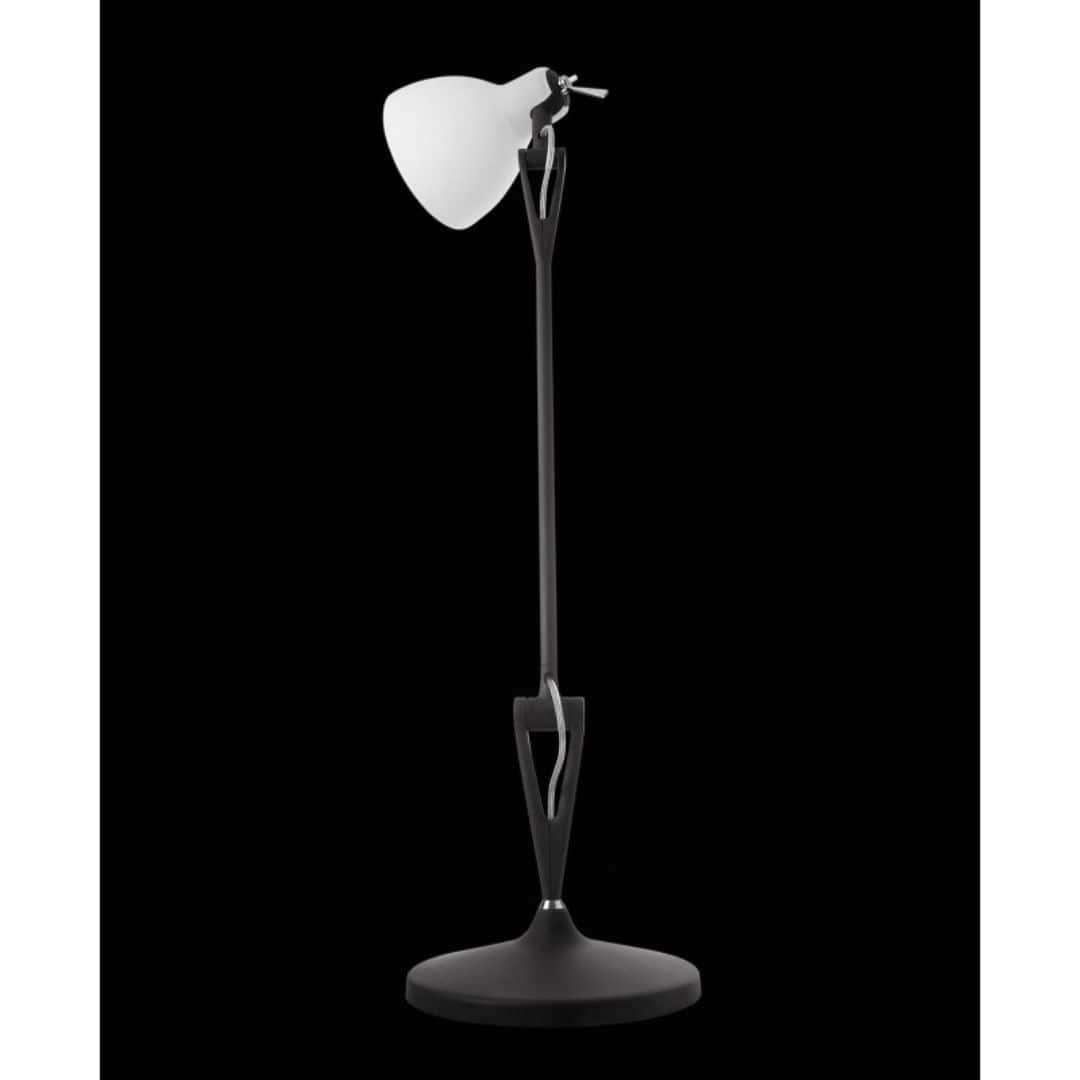 5: Luxy T1 Bordlampe Sort/Mat Hvid Skærm - Rotaliana