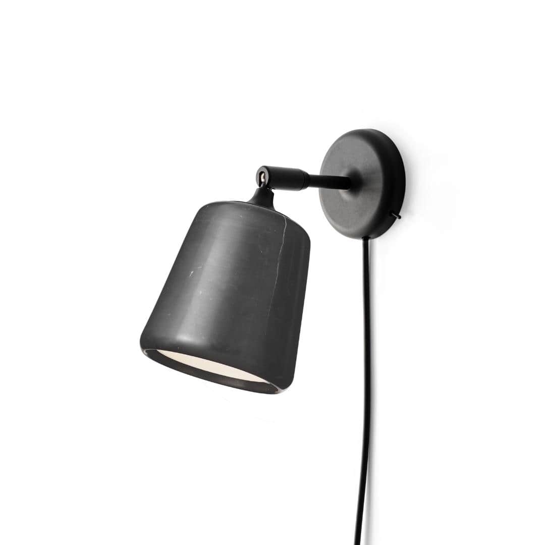 Se Material Væglampe Sort Marmor - New Works hos Luxlight.dk