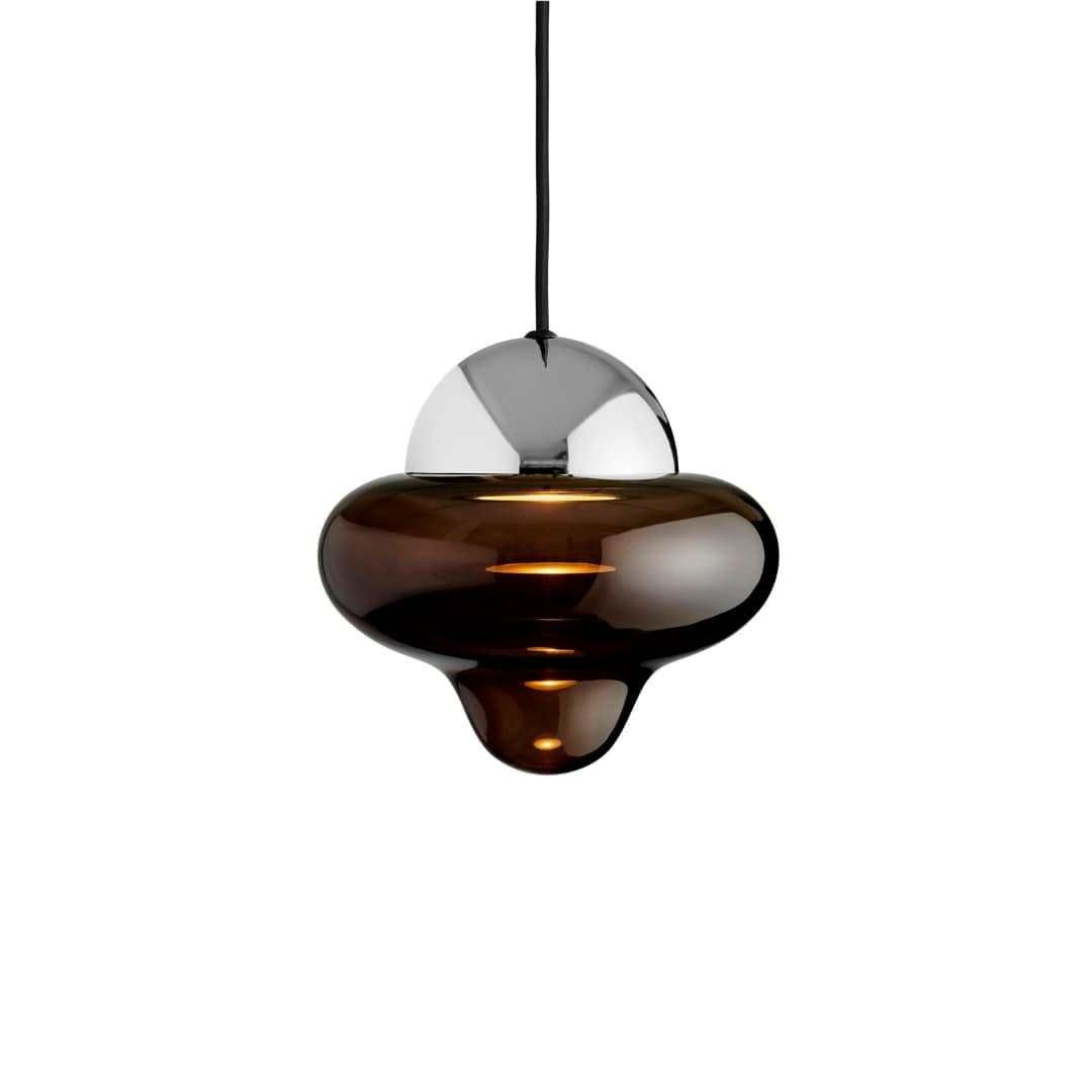 Billede af Nutty Pendel Brown Glass / Chrome Dome - Design By Us