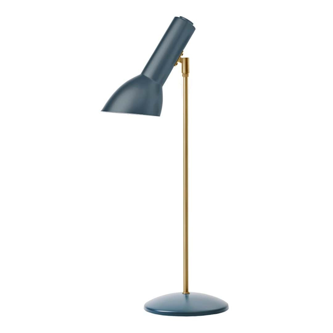 Se Oblique Messing Bordlampe Petroleumsblå - CPH Lighting hos Luxlight.dk