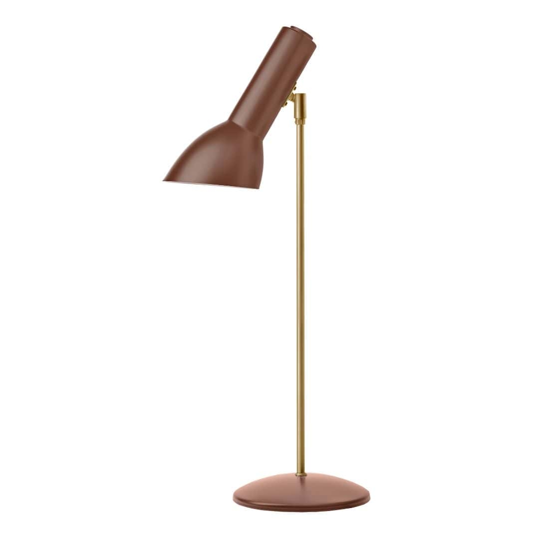 Se Oblique Messing Bordlampe Teglrød - CPH Lighting hos Luxlight.dk