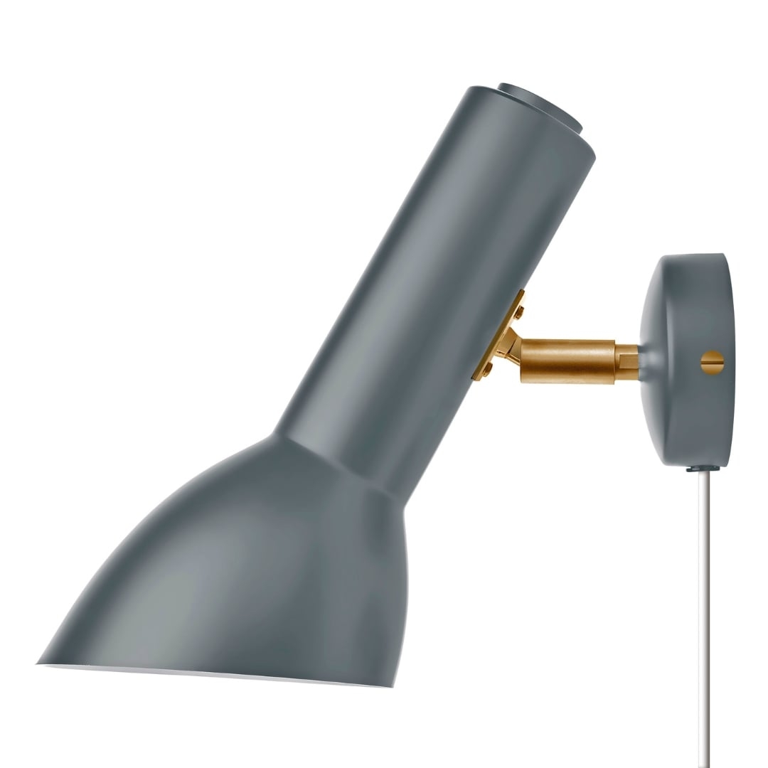 8: Oblique Messing Væglampe Flintgrå - CPH Lighting