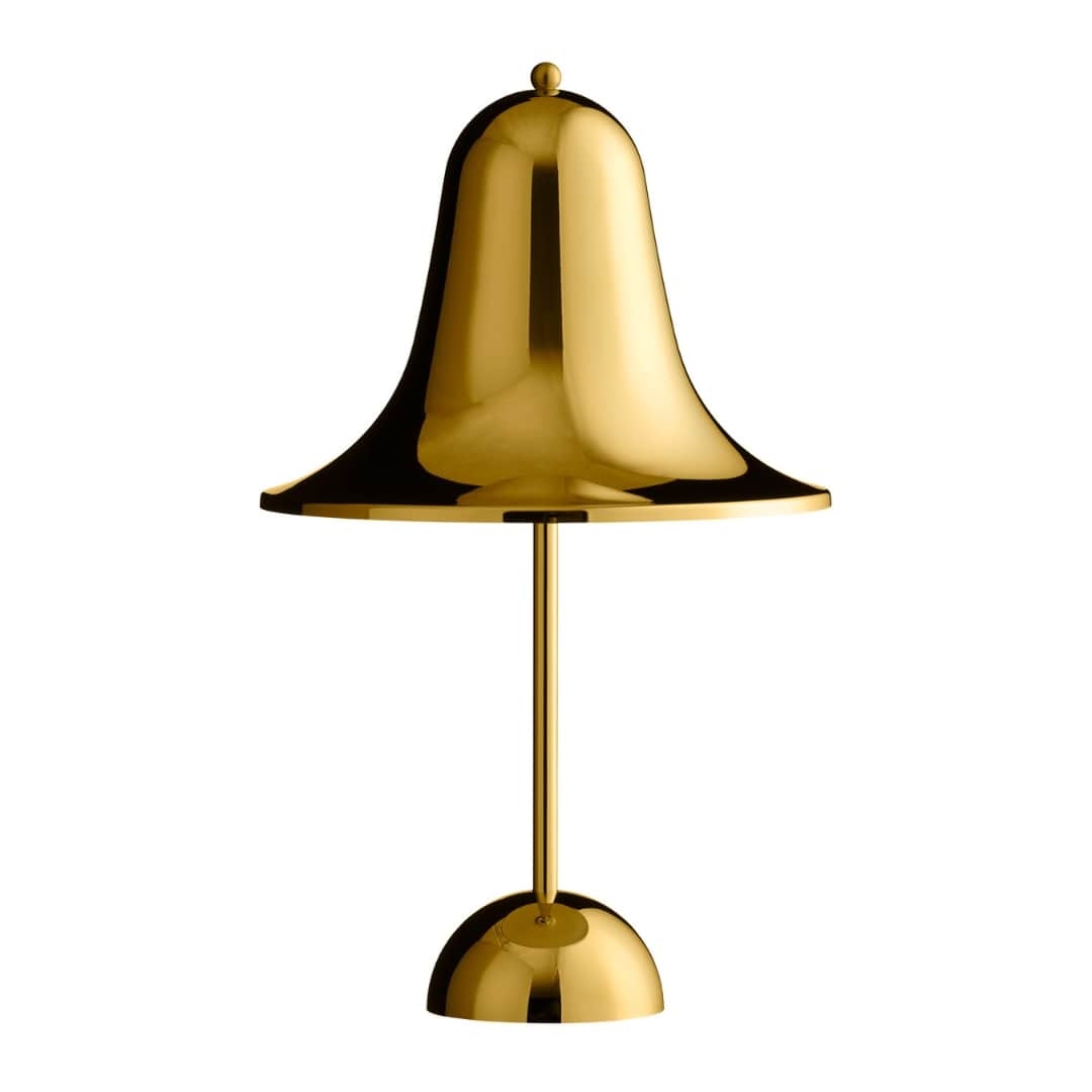 Se Verner Panton bordlampe - Pantop - Guld hos Luxlight.dk