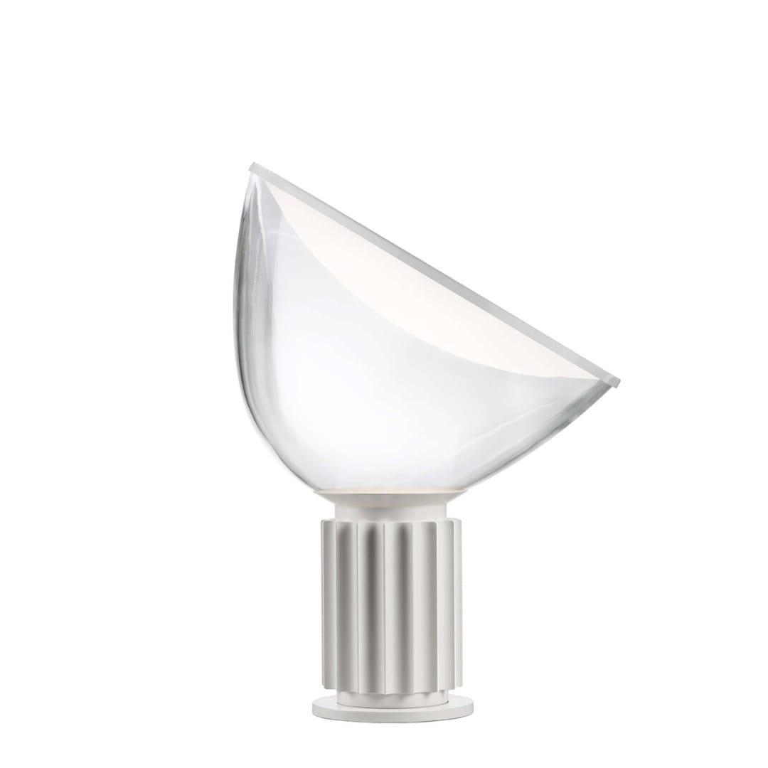 4: Taccia Glasskærm Bordlampe LED Mat Hvid - Flos