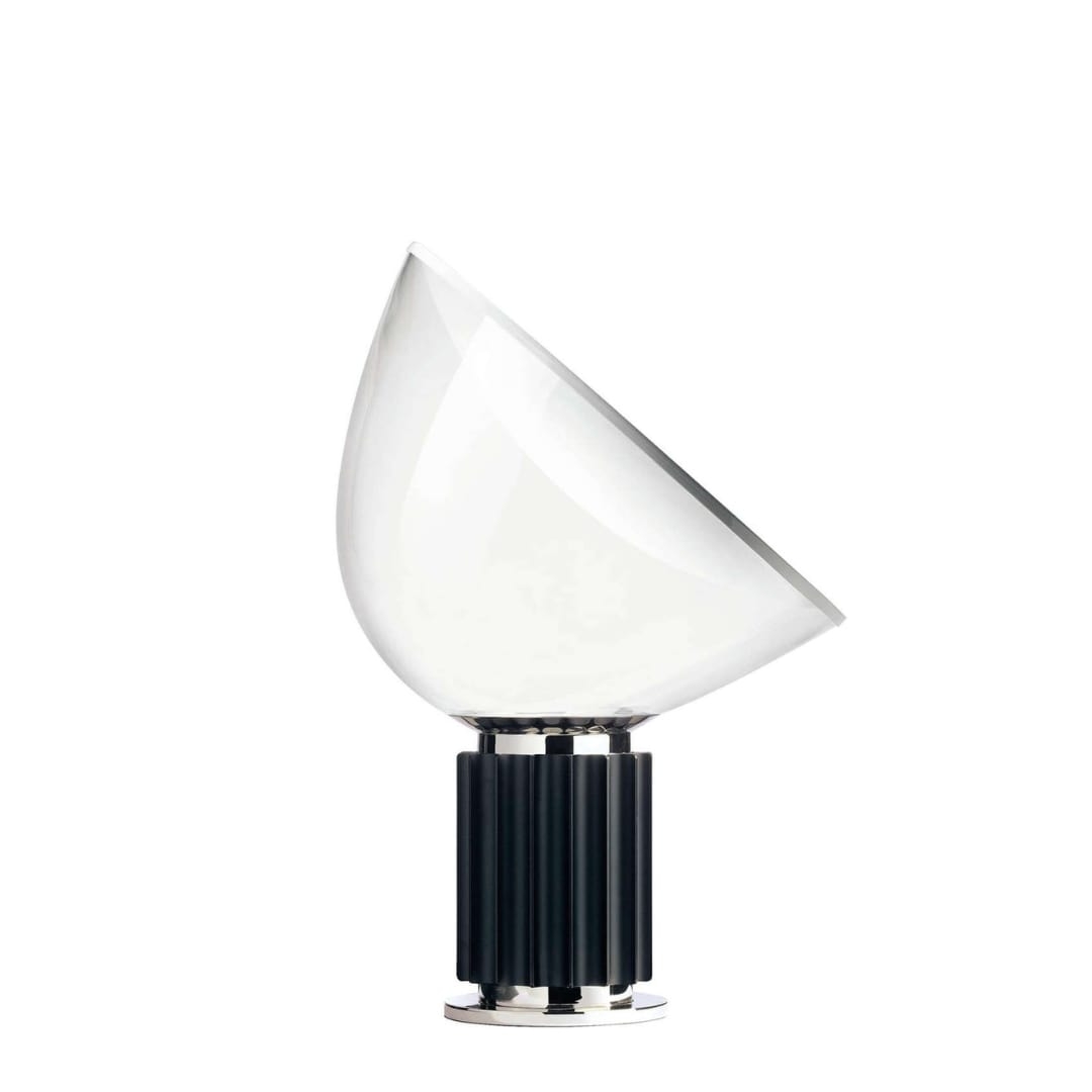 4: Taccia glasskærm Bordlampe LED Sort - Flos