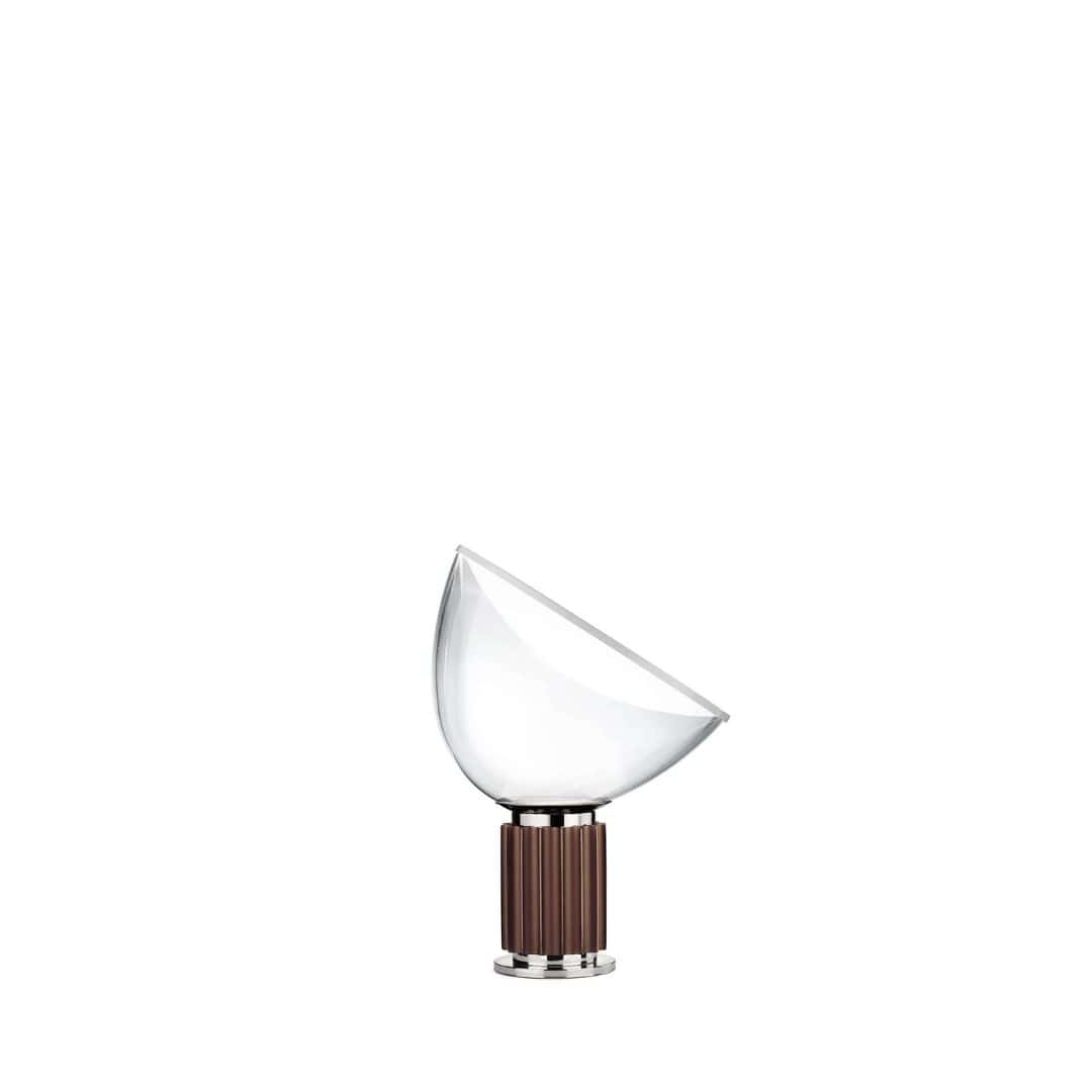 Billede af Taccia Small Glasskærm Bordlampe LED Bronze - Flos