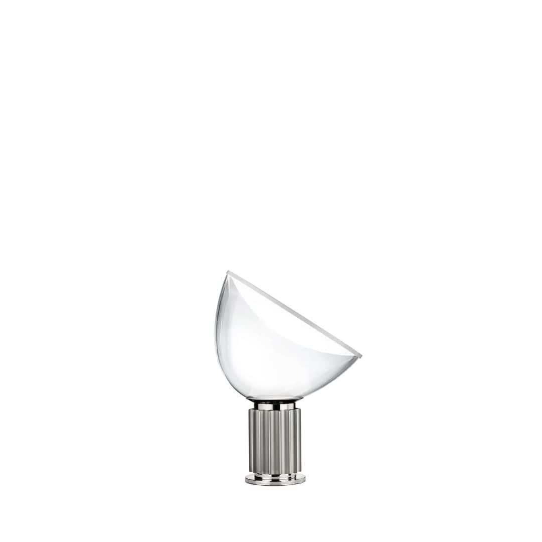 Se Taccia Small Glasskærm Bordlampe LED Sølv - Flos hos Luxlight.dk
