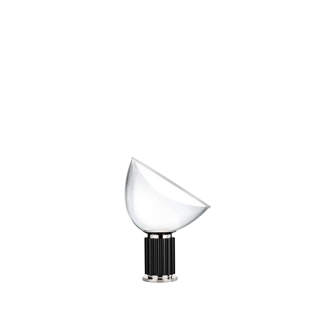 Se Taccia Small Glasskærm Bordlampe LED Sort - Flos hos Luxlight.dk