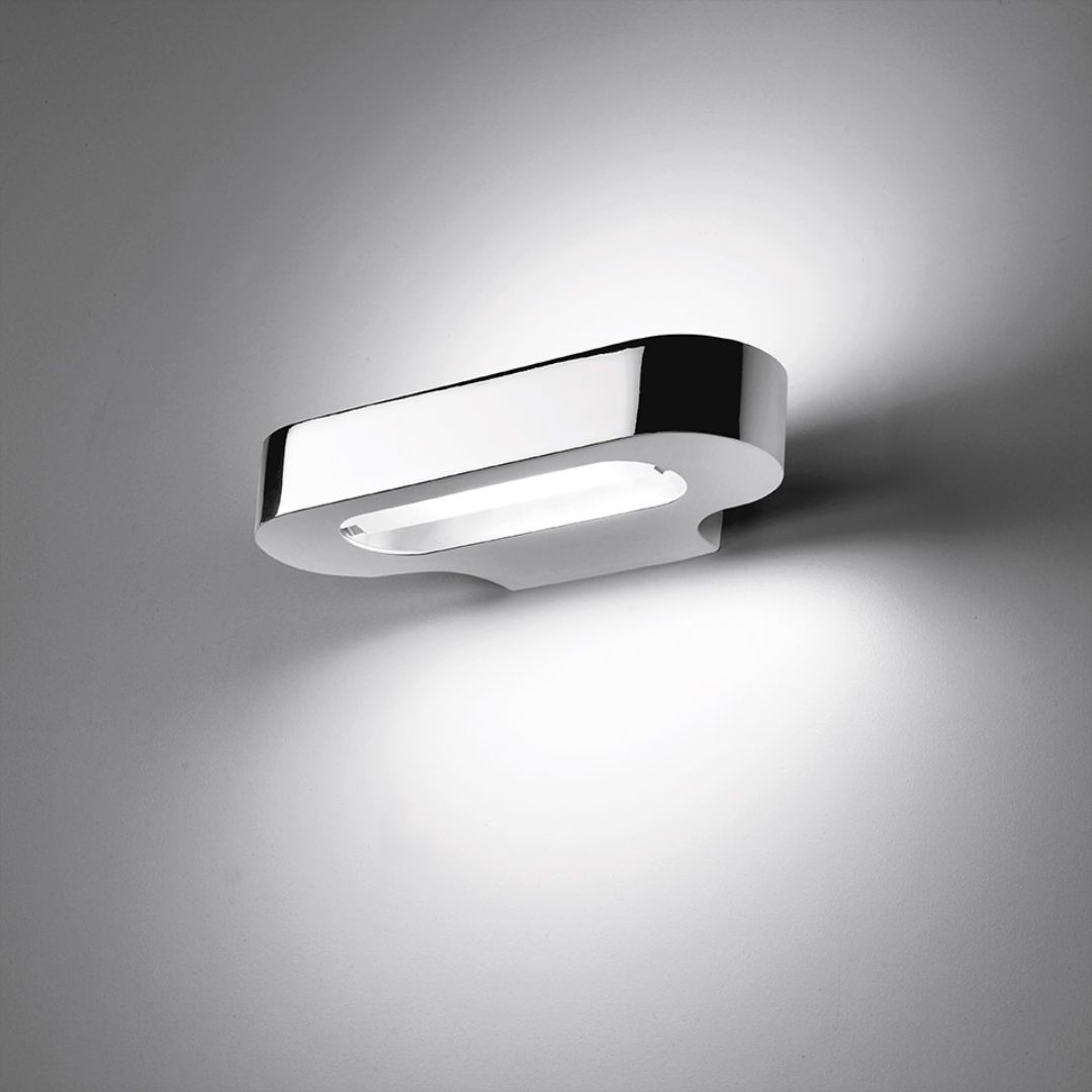 Se Talo Væglampe LED 21cm Blank Krom 2700K - Artemide hos Luxlight.dk
