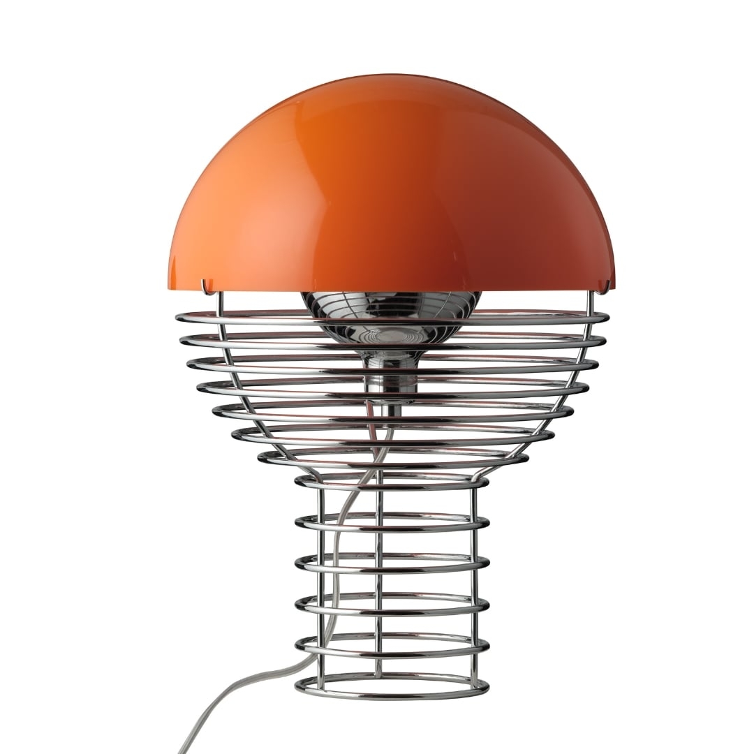 Wire Bordlampe Krom/Orange Ø30 - Verpan