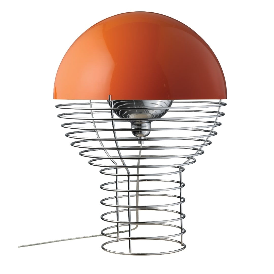 Wire Bordlampe Krom/Orange Ø40 - Verpan