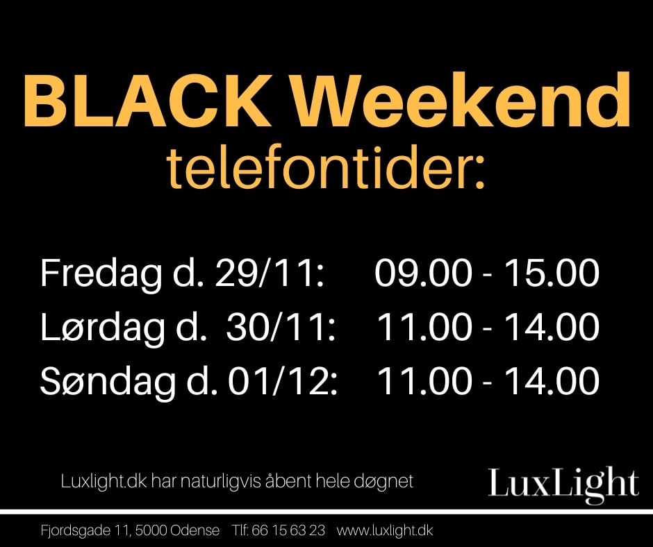 black weekend 2022 telefontider